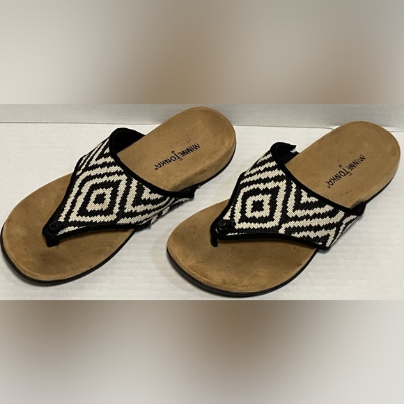 Minnetonka Mara Fresno Fabric Sandal Flip Flop Women’s US 7 *Excellent* - Picture 2 of 14
